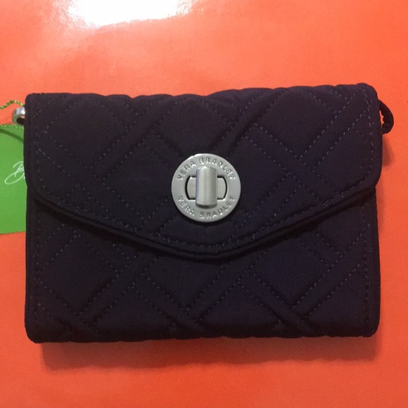 Vera Bradley Handbags - Vera Bradley Wristlet, Navy, new